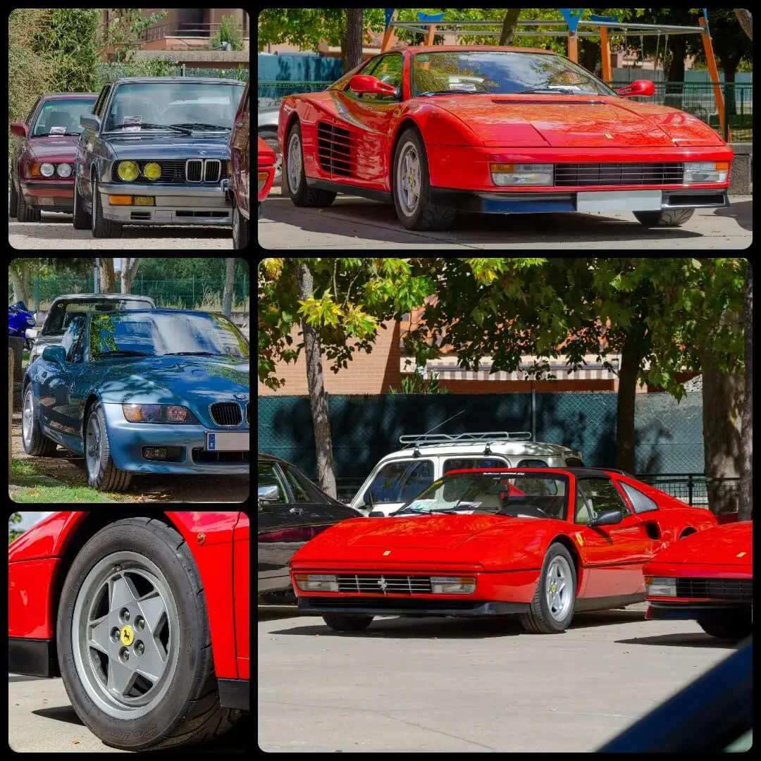 II Concentración de Clásicos de Viana de Cega 2025, Ferrari Testarrosa, Ferrari 328, BMW Z3.