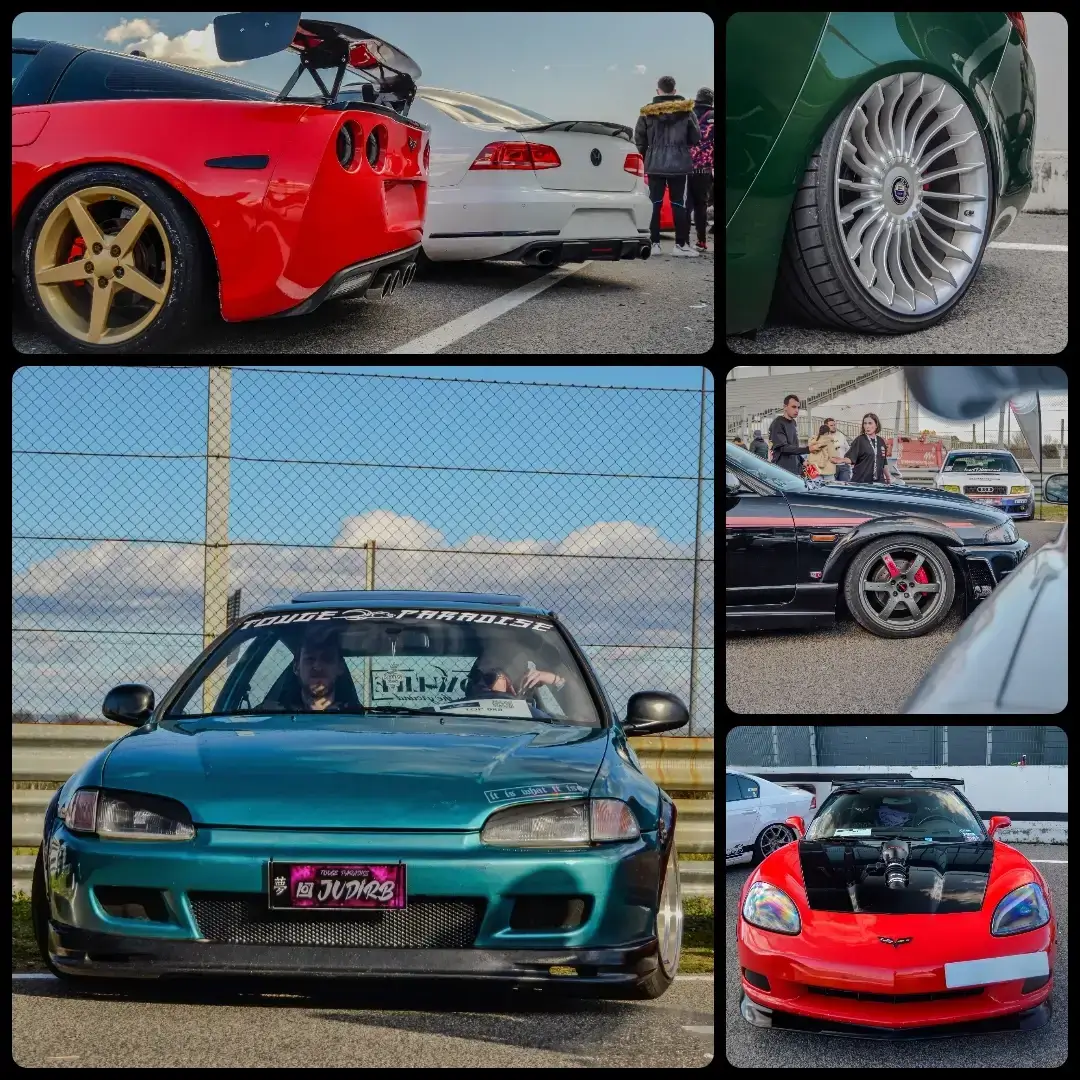 Volrace Clubs: Corvette rojo, Civic y llanta Alpine