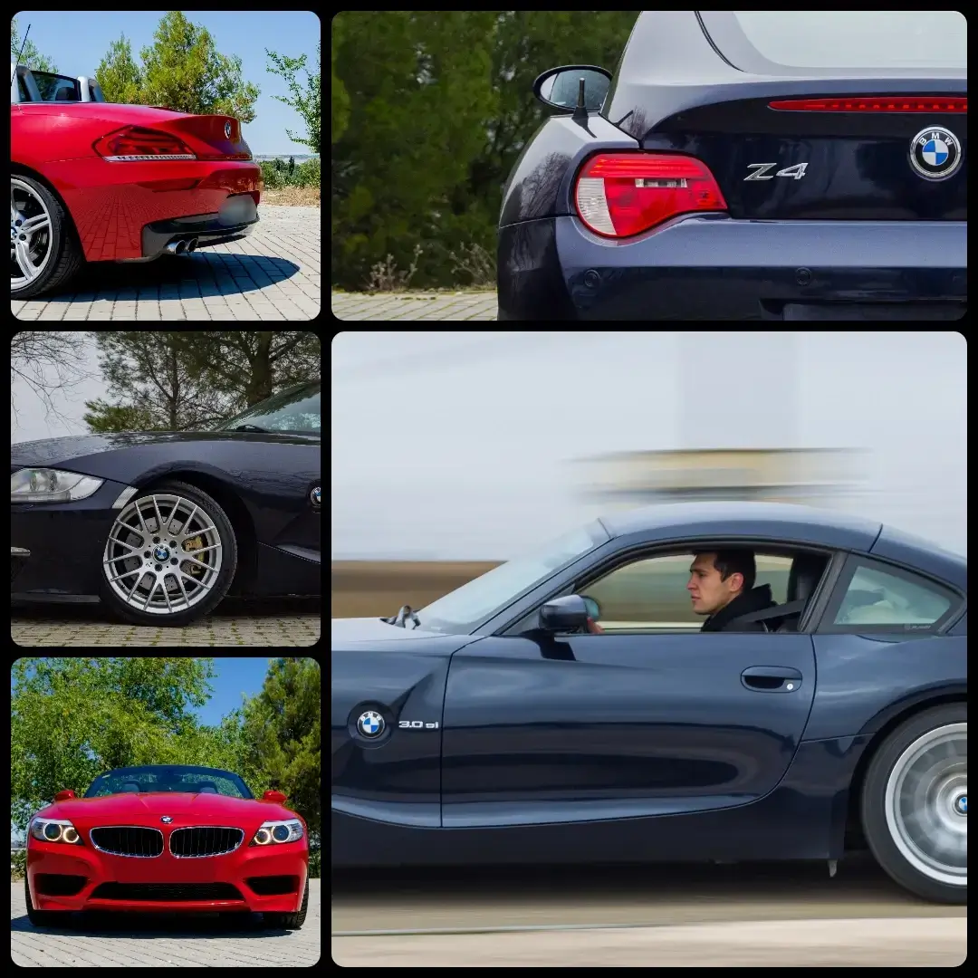 BMW Z4 rojo y azul 3.0si